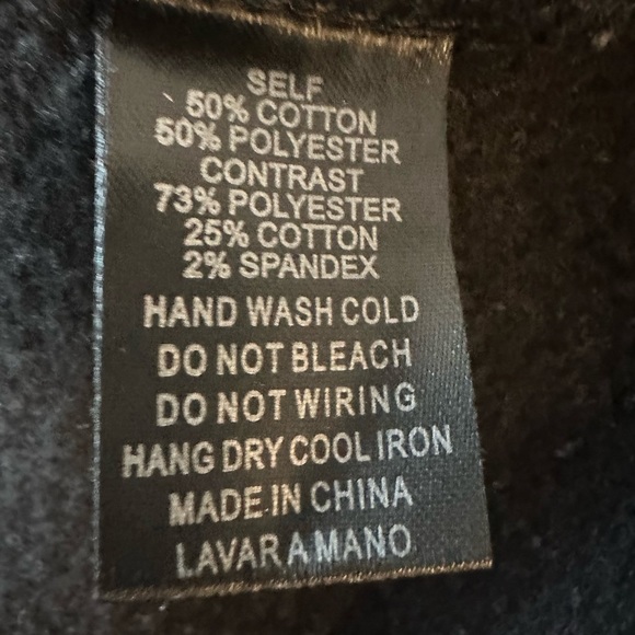 Fashion Nova Black Hoodie with Zippered Sleeves Size 1XL - Picture 8 of 8